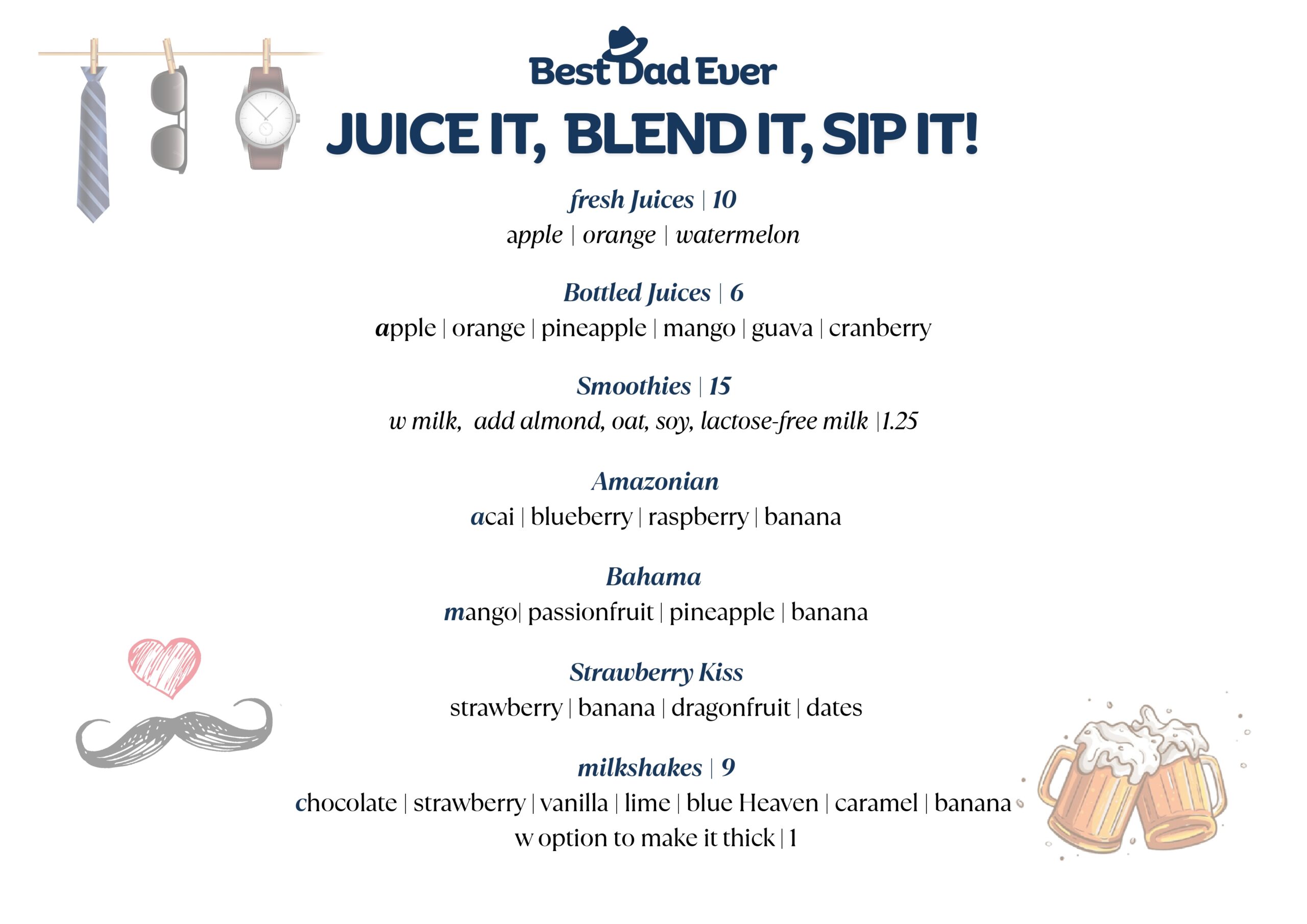 Father's Day Menu Page 2