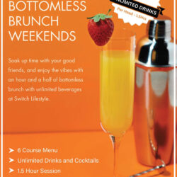 BOTTOMLESS BRUNCH WEEKENDS Flyer